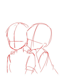 肩に手を置く イラスト