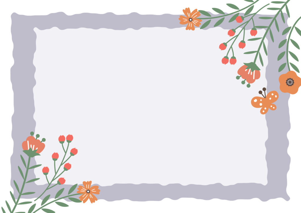 敬老の日のポストカードテンプレート「写真フレーム・ナチュラル」ダウンロードかわいい無料はがきテンプレート はがき絵箱