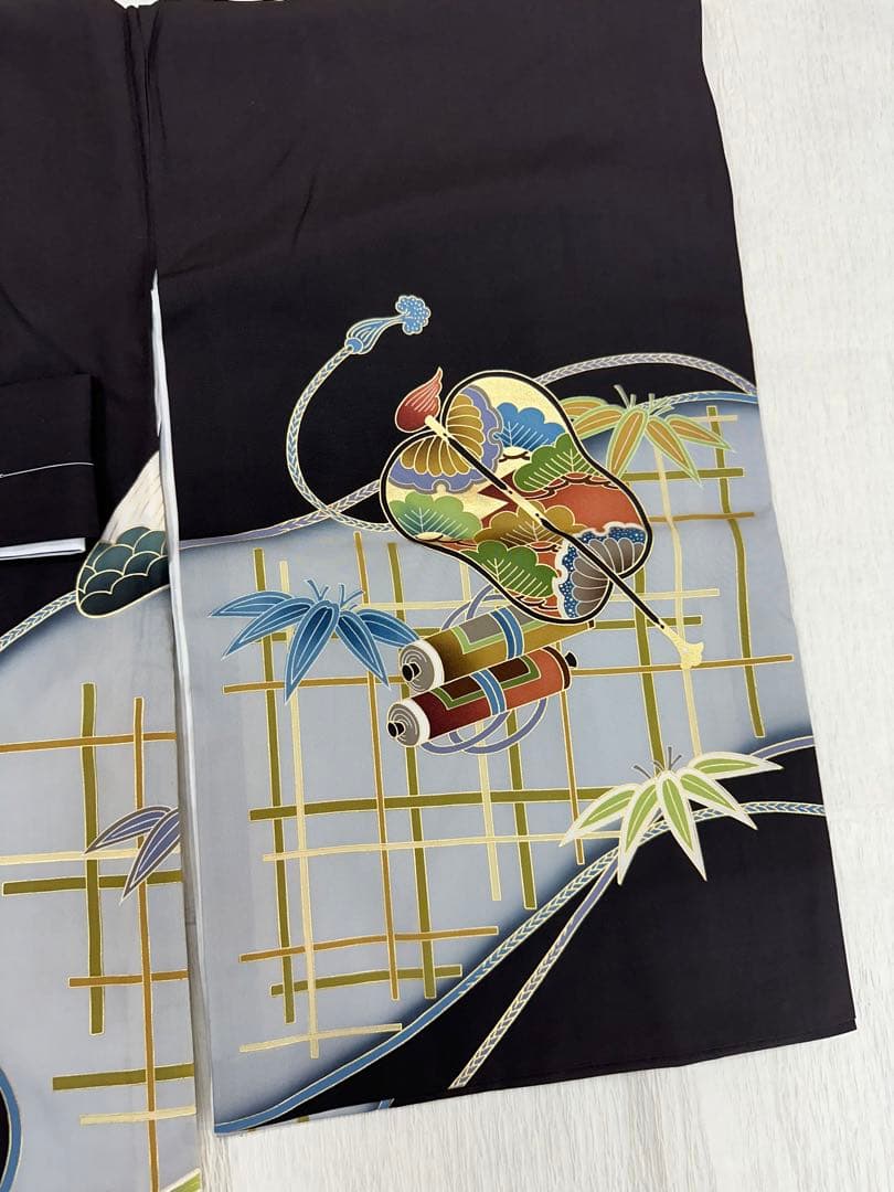 お宮参り着物 男児 正絹 一ツ身 シミ有り 祝い着 お宮参りの着物