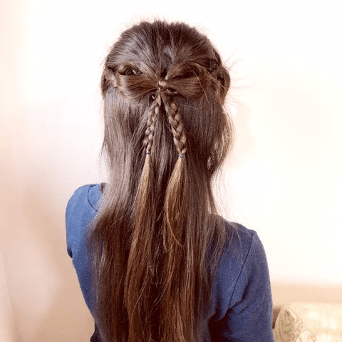 キッズヘアアレンジ 「ハーフアップスタイル」 ヘアアレンジギャラリー写真館ならスタジオキャラット