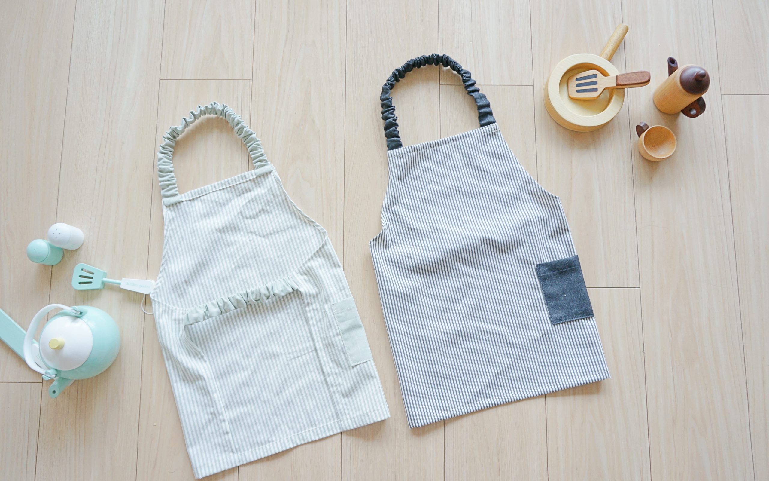子ども用エプロンの作り方 - ぎんがむちっく 手作り子ども服や可愛い小物たち