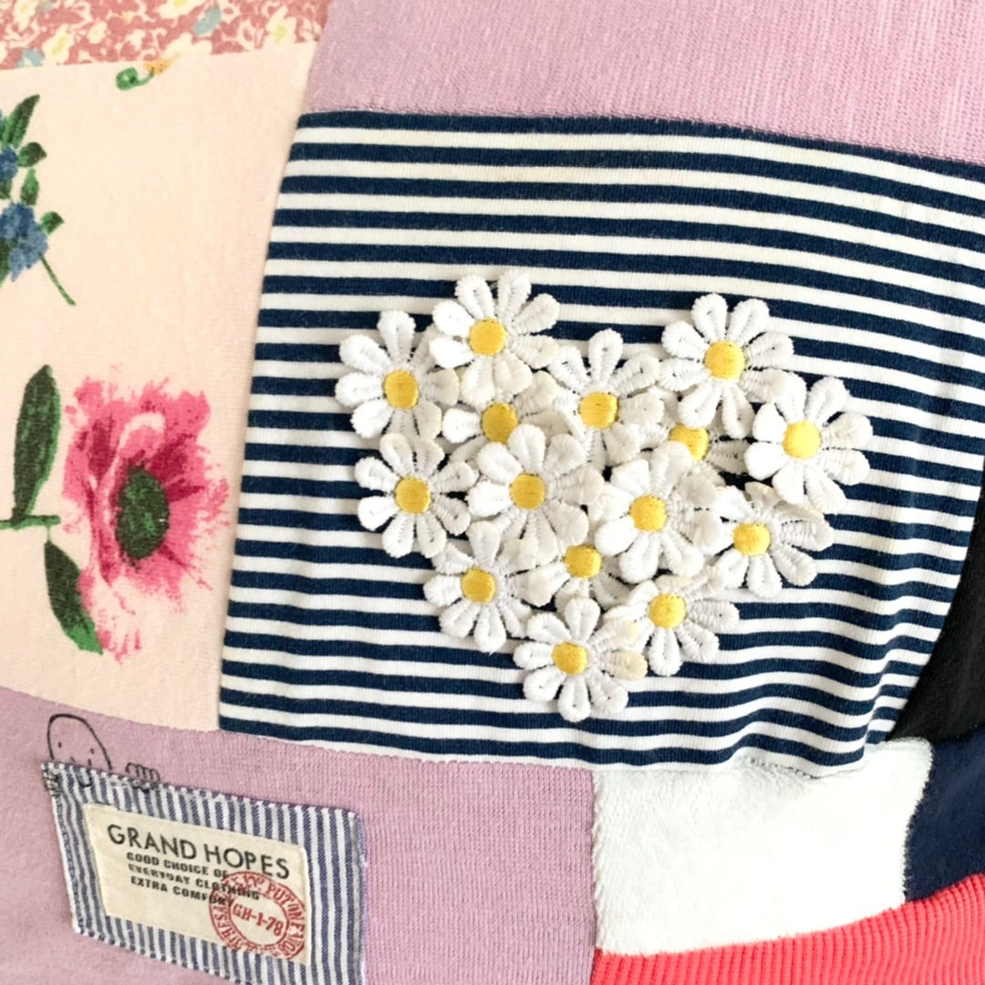 手作りできるパッチワークの小さなバッグレッスンシリーズ中古品子供服リメイクで