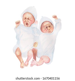 双子のママと赤ちゃんの様子を見るお医者さん 10468000118 の写真・イラスト素材アマナイメージズ