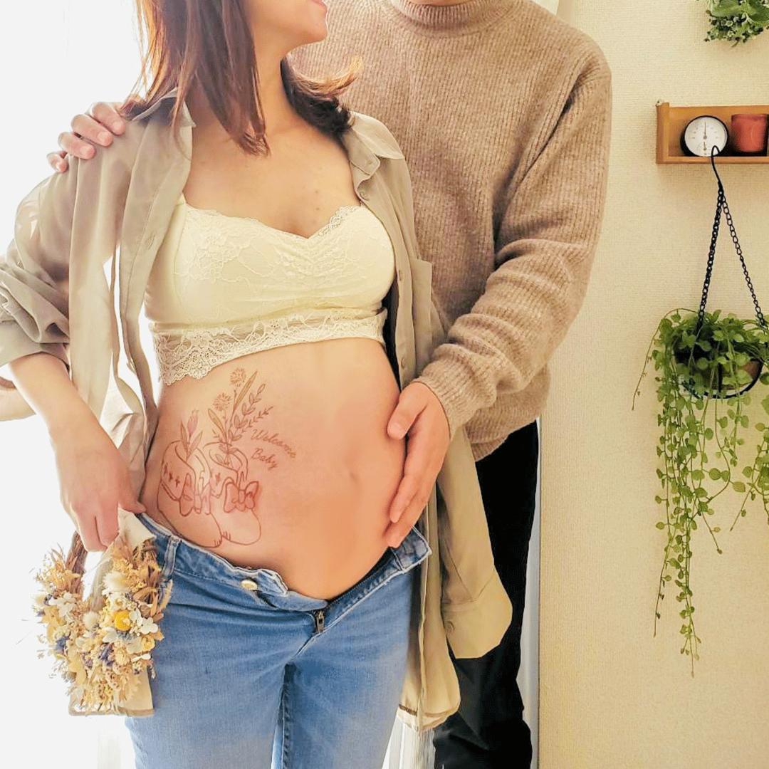 アイラブユー♡ マタニティペイントシールpock