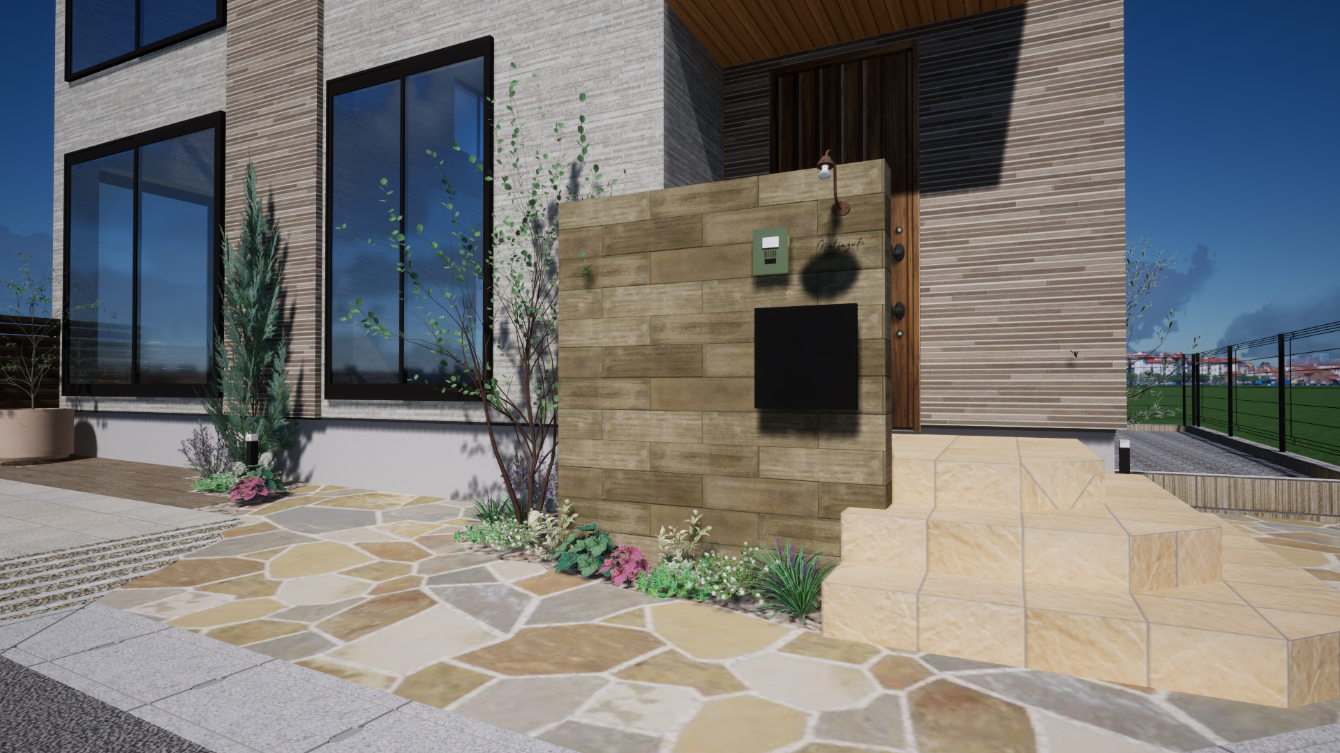 手形アート🍀株式会社Zin旭川市エクステリア外構工事庭カーポート