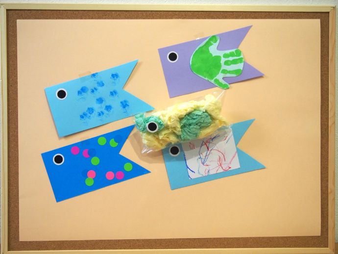 手形で作る 成長を残す鯉のぼり制作