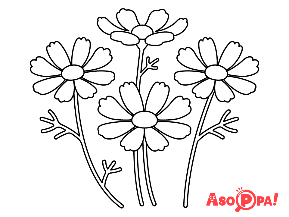 ぬりえ 季節父の日にぴったりなひまわりの花束 無料ダウンロードOKな塗り絵です ASOPPA！レシピ - あそっぱ