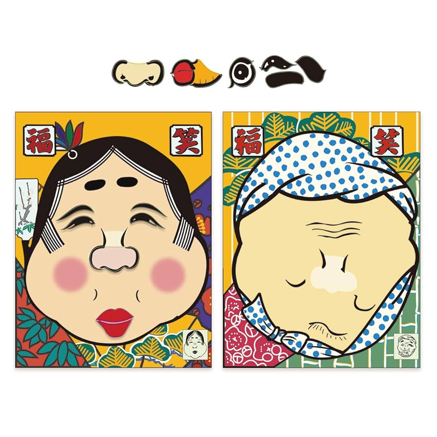 福笑いの無料イラスト・プリント - ひよこドリル