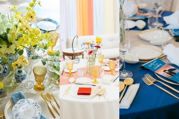 ピンク×ゴールドの海外風テーブルコーディネートがお洒落