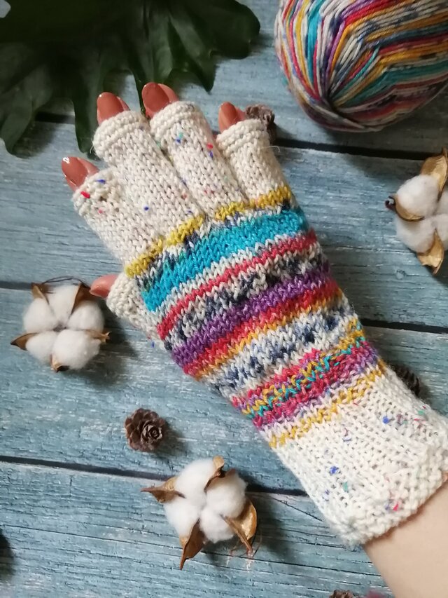 毛糸のファミリーミトン 手袋 」の編み方ぬくもり