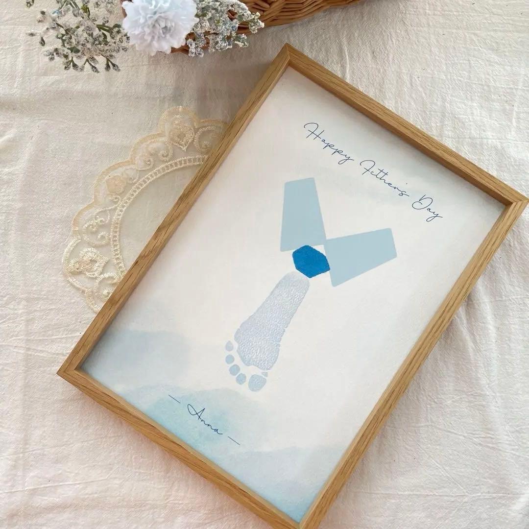 父の日の手形アート ぞうさんとネクタイ大阪東淀川区で手形アート教室