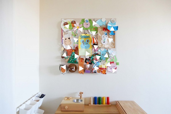 子どもの絵を飾る