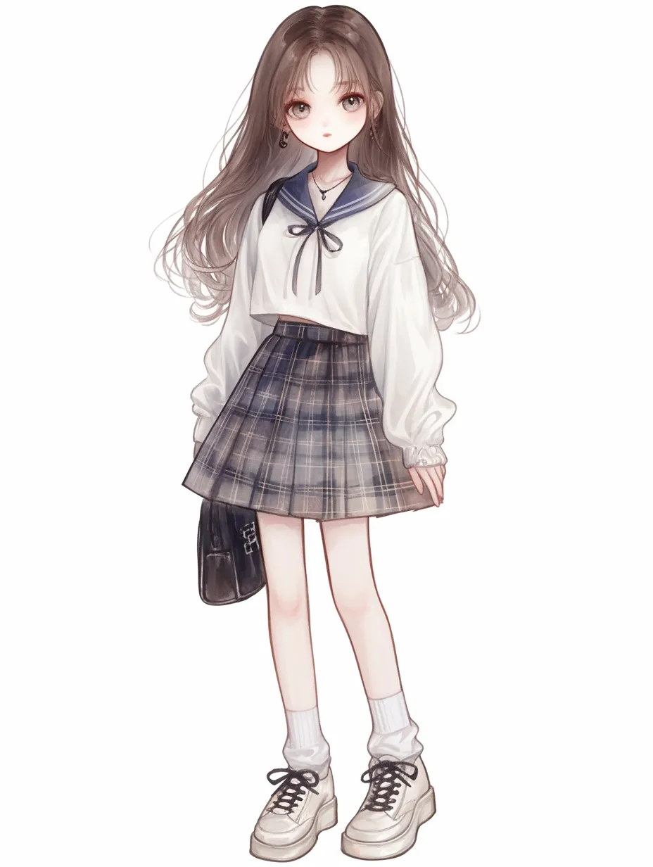 夕日に走る女子高生のイラスト素材FYI04561093ストックフォトの Qlean Market キュリンマーケット