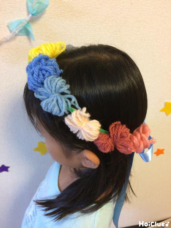 手作りフェルト花かんむりの作り方