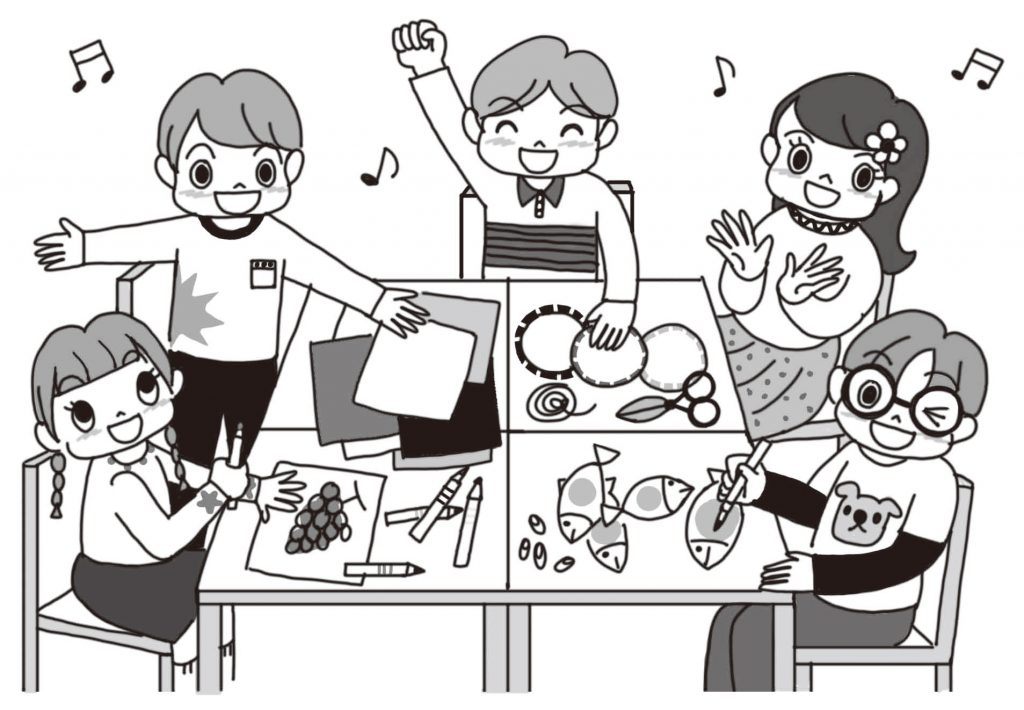 12月のイラストNo.65『世界の子供たち』 無料のフリー素材集 花鳥風月