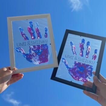 手形×花アート～100均シールとフォトフレームで簡単おしゃれインテリア～