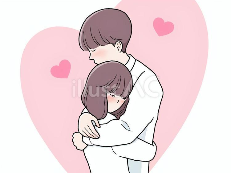 抱き合うカップルのイラスト素材182985861- イメージマート