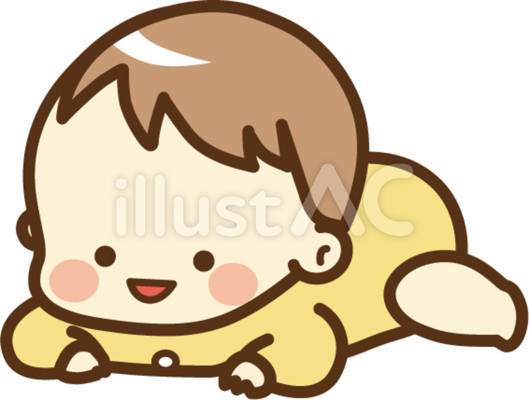 うつ伏せている赤ちゃんのイラスト素材のイラスト素材83230191- PIXTA