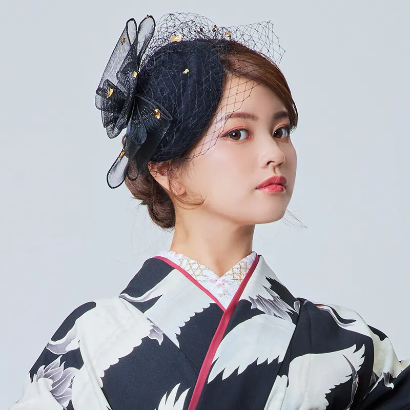 卒業式の袴着付けリボン編み込みハーフアップillbhair