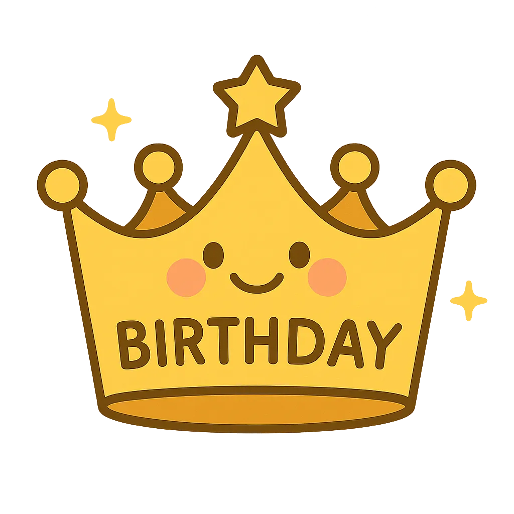 簡単イラストかわいい誕生日バナー風デザインイラスト・フリー素材なら「シンテリ」