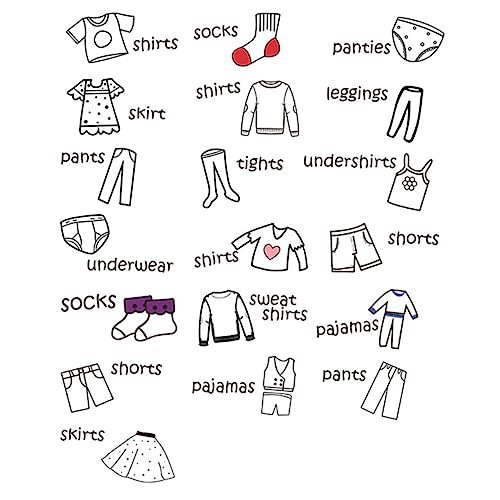 Amazon.co.jp: 小さい子どもが自分で探せる洋服めじるしシール 整理収納ステッカー、片づけラベル: おもちゃ