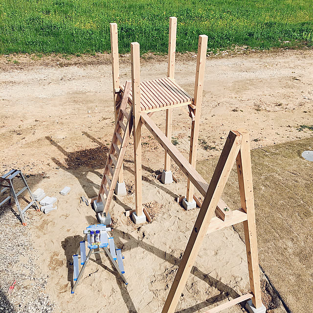 裏庭DIY Ver.2 子供のために鉄棒を作ろう！ その④ - ガレージハウスで愛車と気ままな日々‼️ 目指せSETAGAYA base🚘的生活‼️