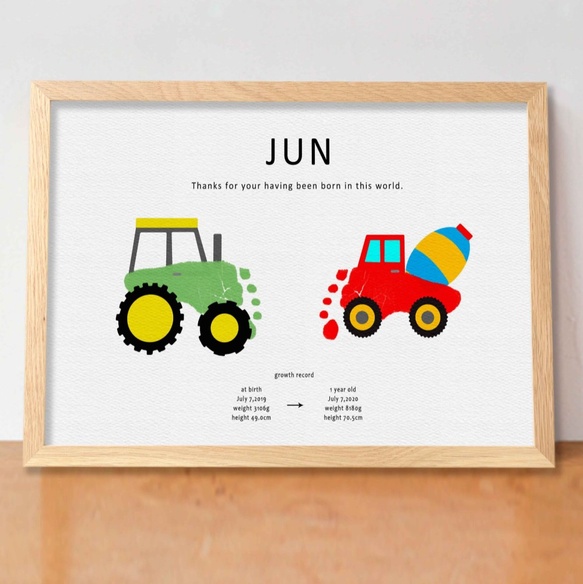 Amazon.co.jp: 手形アート 足形アート 1歳 誕生日 台紙 ハーフバースデー A4 xt : ベビー＆マタニティ