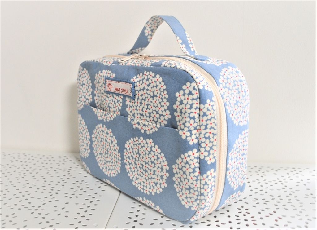 初心者さん向け🔰 おむつポーチの作り方 外ポケット・持ち手・裏地マチ付き