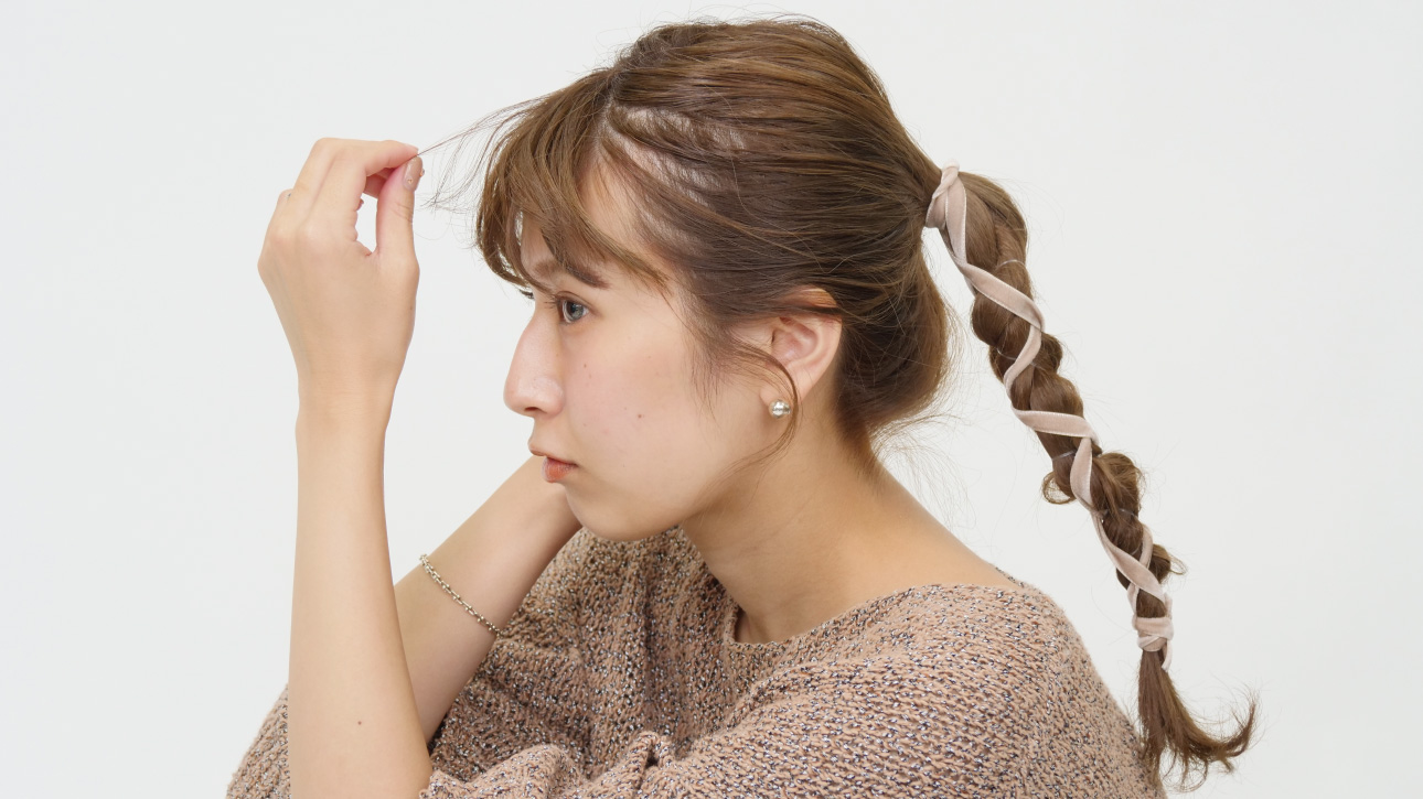 女の子が大喜び♪子供用『編み込みポニーテール』