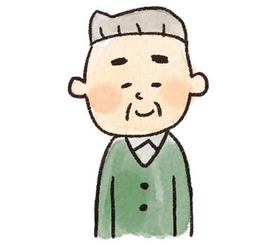 応援するおじいちゃんのイラスト - ONWAイラスト