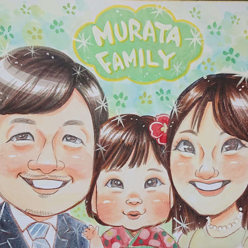 コピック&似顔絵練習 女の子鉛筆と遊ぶ