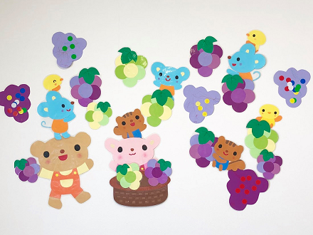 ぶどう製作🍇コグマにっきコグマキッズルーム