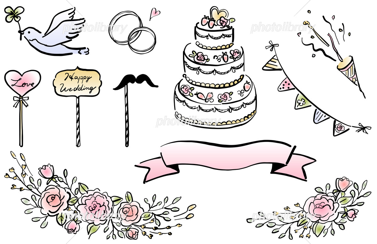 夏姫のイラストギャラリー ウェディング 教会式 イラスト