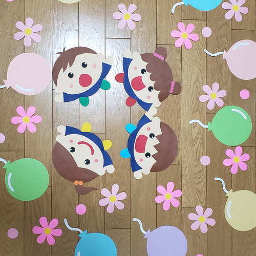 お花紙で作る簡単！桜のカーテン卒業式卒園式壁面飾りにもパーティーウエディング製作高齢者レク