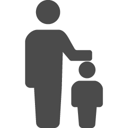 仲良し親子：イラスト無料