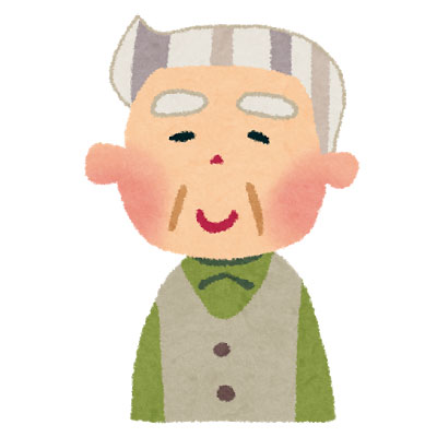 おじいちゃん Bタイプ上半身 のイラスト - フリー素材集「イラストのっく」