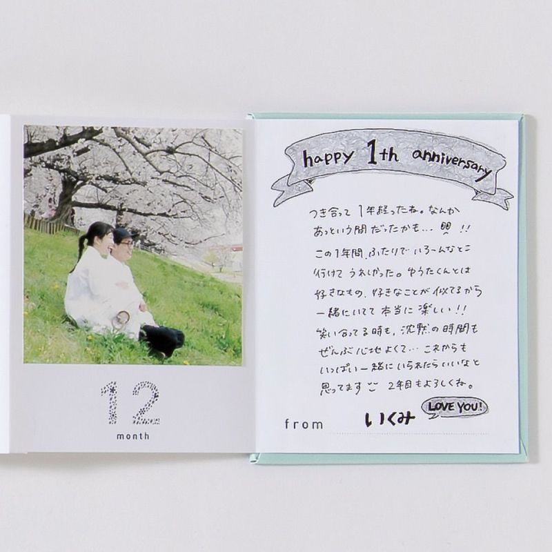 カスタムハードカバー手作りアルバム 青白落花 フォトブック 記念日 カップル 彼女へのプレゼント - ショップ hibikurashi フォトブック・ アルバム - Pinkoi