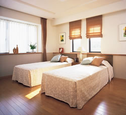 夫婦寝室 間仕切り