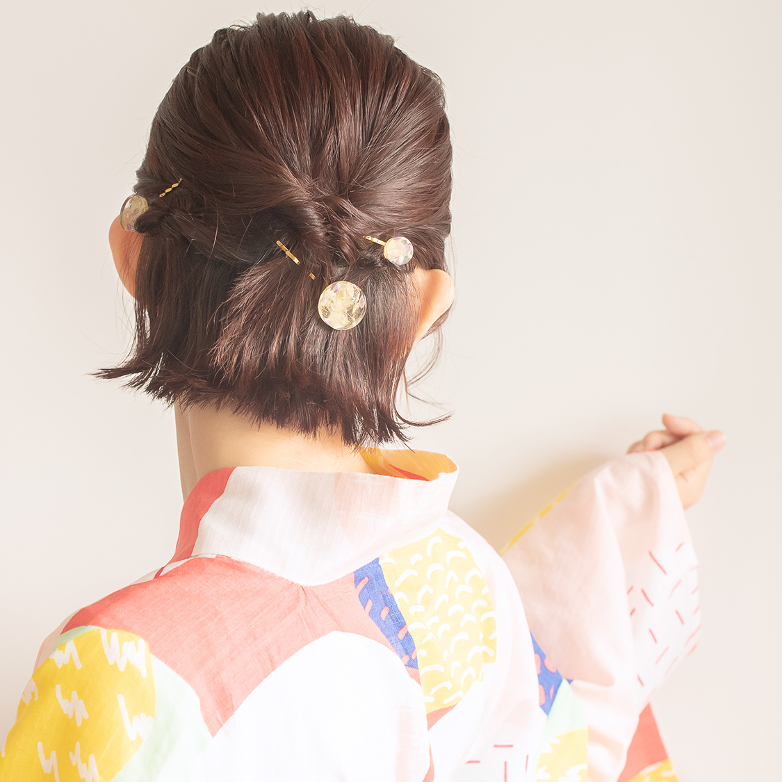 ボブの浴衣アレンジ☆三つ編みでくずれ知らずのお団子アレンジヘアレシピ 頭美人