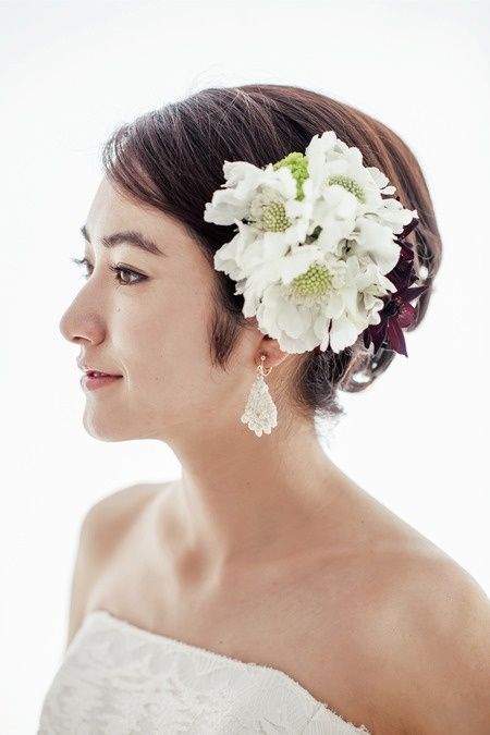 ヘッドドレス 髪飾り 「Little Amelia」 花 ウェディング20ピースフラワー ヘッドピースウェディングドレス ヘアードヘアアクセサリー コサージュ結婚式 ブライダル イベント 二次会 パーティー送料無料MA187 ゴールド ビジュー 花ピン リーフヘア