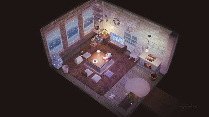 たまの家 こたつとオレンジの部屋 一覧 - ハピ森攻略ツクモリ ツクッター+ハッピーホームデザイナー版ユメモリ