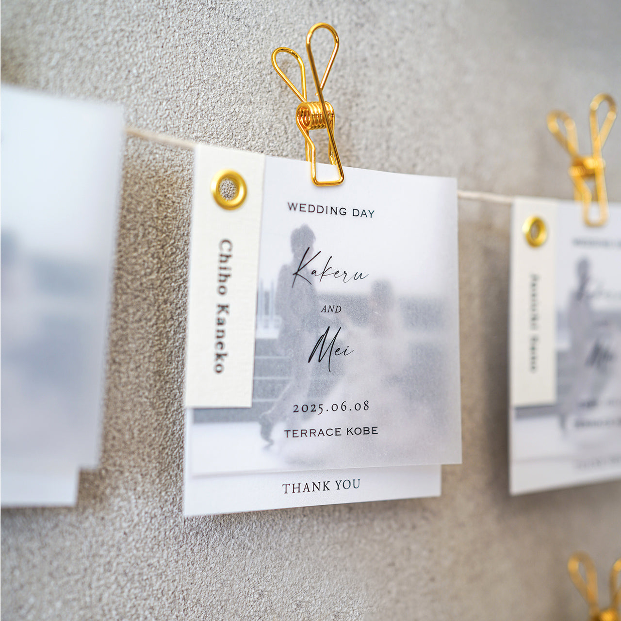 席札メッセージに写真を添えると感動する