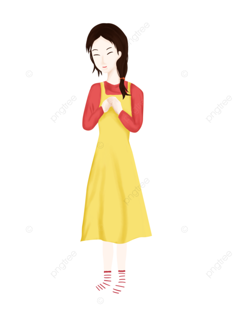 エプロンしたお母さんのイラストSOZAIC.com