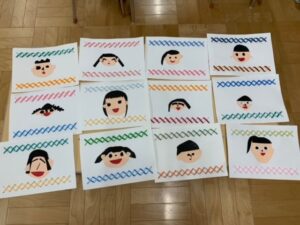 作品帳の表紙作り♪ もも②- 江西桜こども園