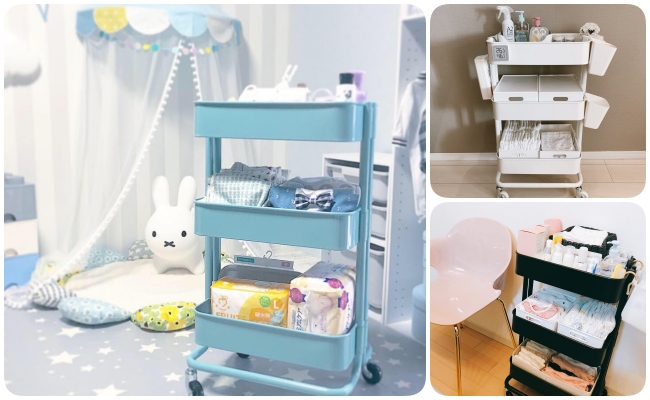 参考にしたいベビーワゴン！100均一の収納グッズでシンデレラフィットおうちごはん革命