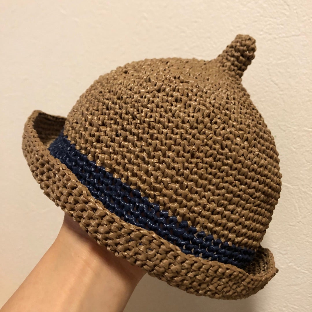 かぎ針編み無料編み図「ミニミニ麦わら帽」かぎ針編みレシピ・無料編み図 Roniqueロニーク