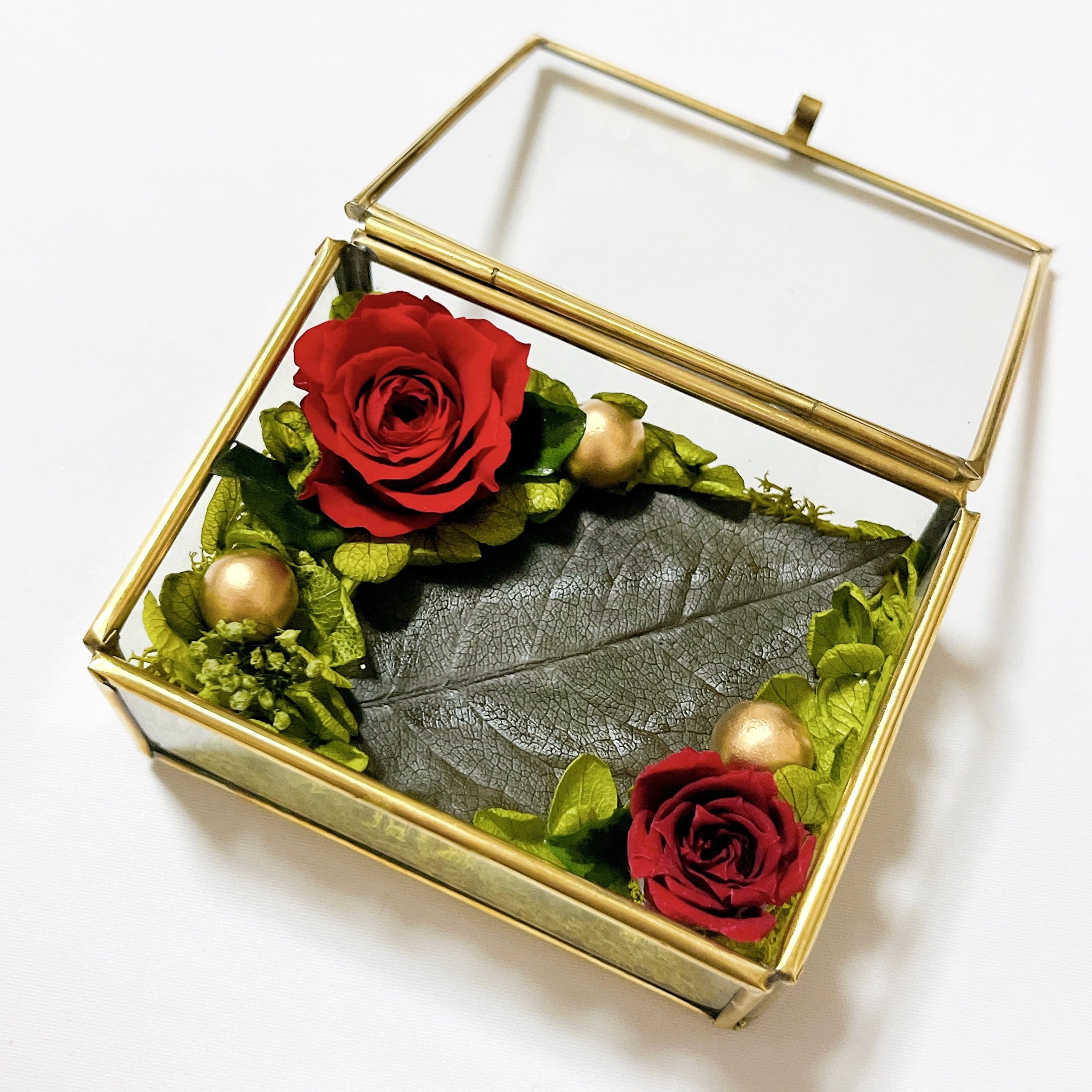 ガラスケースリングピロー＊ホワイト☆手作りキット☆ombres douces