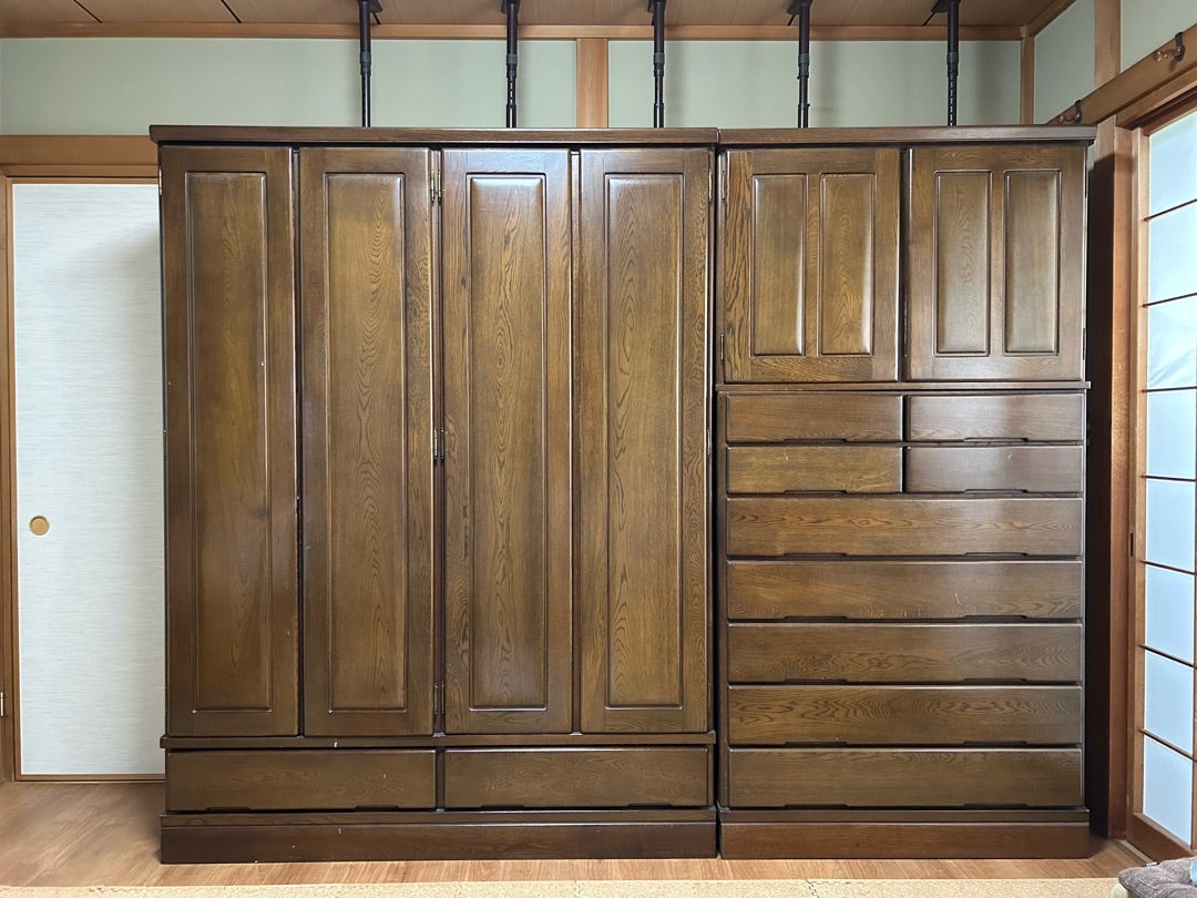 婚礼タンスの天板を新しく製作。サイズはもちろんデザインも揃えて♪製作ストーリー家具のリメイクオーダーメイド＆リメイク＆オリジナル家具の工房 ROOTS FACTORY ルーツファクトリー 東京・大阪