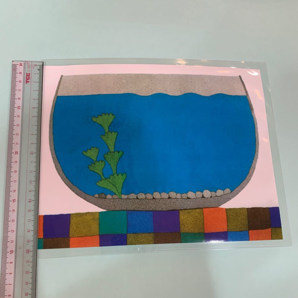 金魚すくい ポイ 赤白：イラスト無料