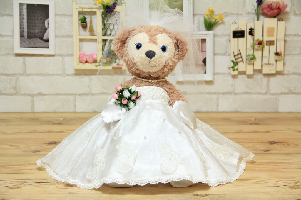 手作りテディベア ウェディングドレス - メルカリ